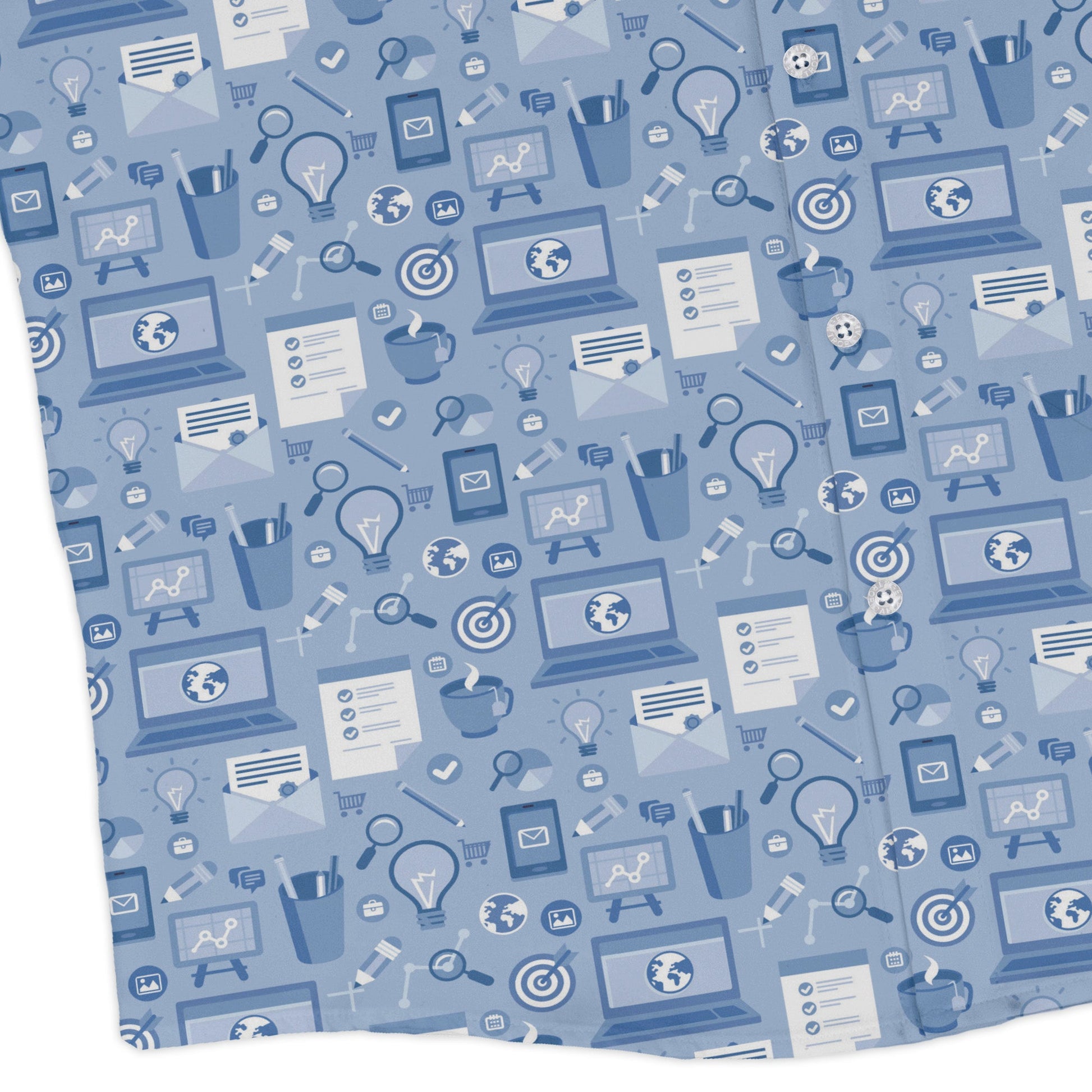 Computer Programmer Life Silver Blue Long Sleeve Button Up Shirt Geek Nerd adult sizing computer print FLOW DESC WRITING