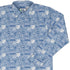 Computer Programmer Life Silver Blue Long Sleeve Button Up Shirt Geek Nerd adult sizing computer print FLOW DESC WRITING