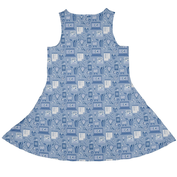 Computer Programmer Life Silver Blue Dress Geek Nerd computer print lx - C