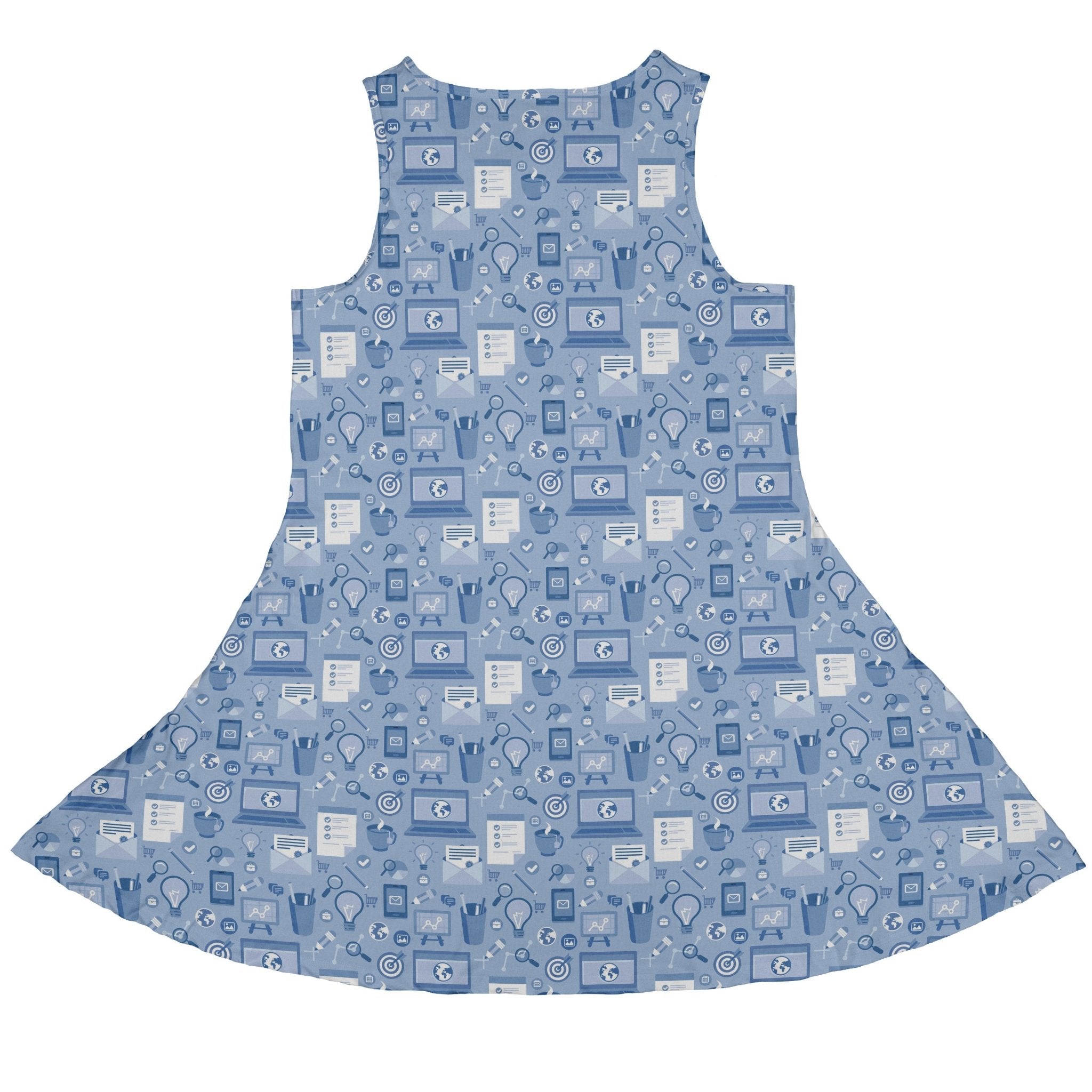 Computer Science Gown Computer Programmer Life Silver Blue Dress | Geek Tropical