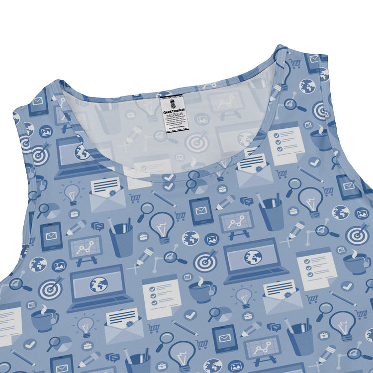 Computer Programmer Life Silver Blue Dress Geek Nerd computer print lx - C