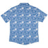 Computer Programmer Life Silver Blue Button Up Shirt - adult sizing - computer print -
