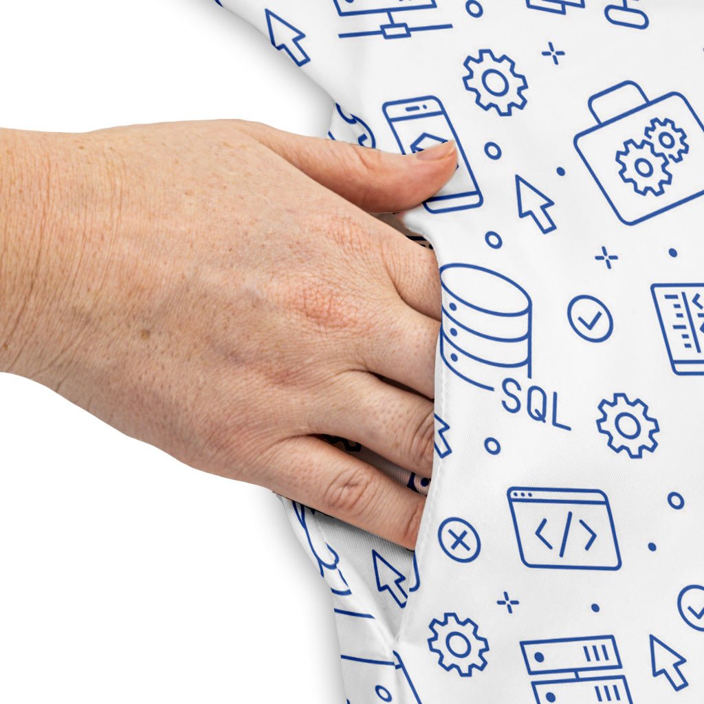 Computer Software Engineer White Dress Geek Nerd computer print lx - C Simple Patterns