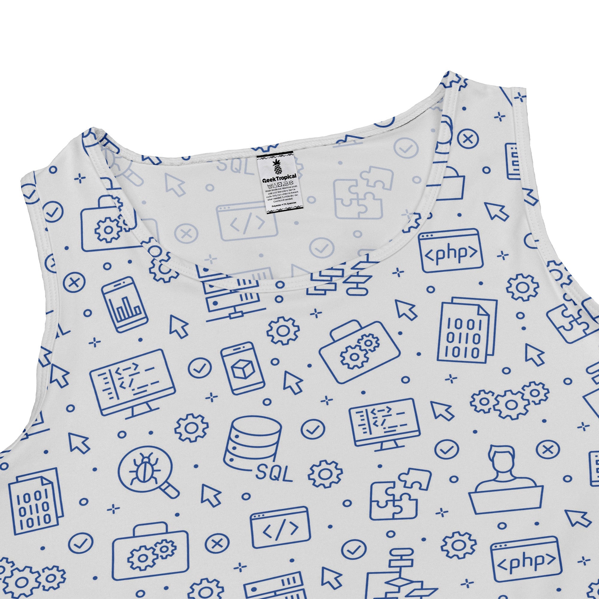 Computer Software Engineer White Dress Geek Nerd computer print lx - C Simple Patterns