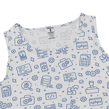 Computer Software Engineer White Dress Geek Nerd computer print lx - C Simple Patterns