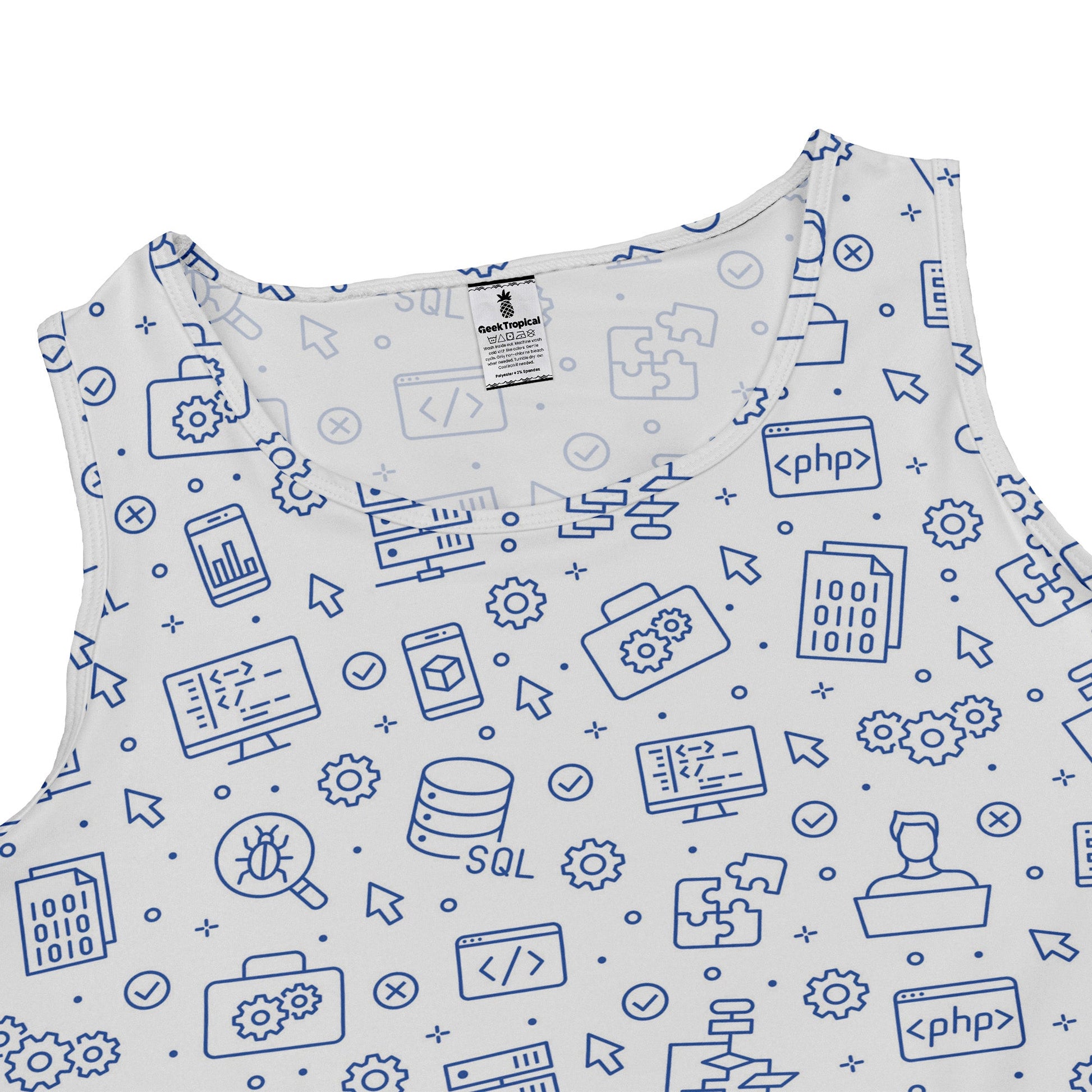 Computer Software Engineer White Dress Geek Nerd computer print lx - C Simple Patterns