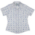 Computer Software Engineer White Curvy Button Up Shirt Geek Nerd computer print Simple Patterns women