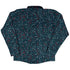 Controller Gamepad Icons Teal Video Game Long Sleeve Button Up Shirt Geek Nerd adult sizing FLOW DESC WRITING Simple Patterns