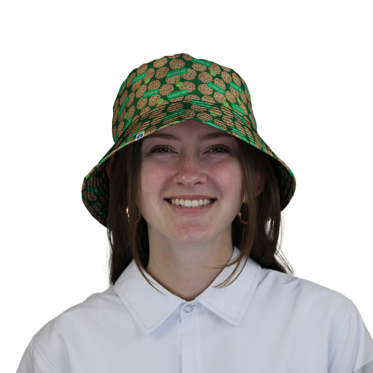 Cookie Policy Green Bucket Hat Woman