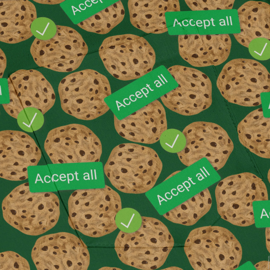 Cookie Policy Green Long Sleeve Button Up Shirt pocket