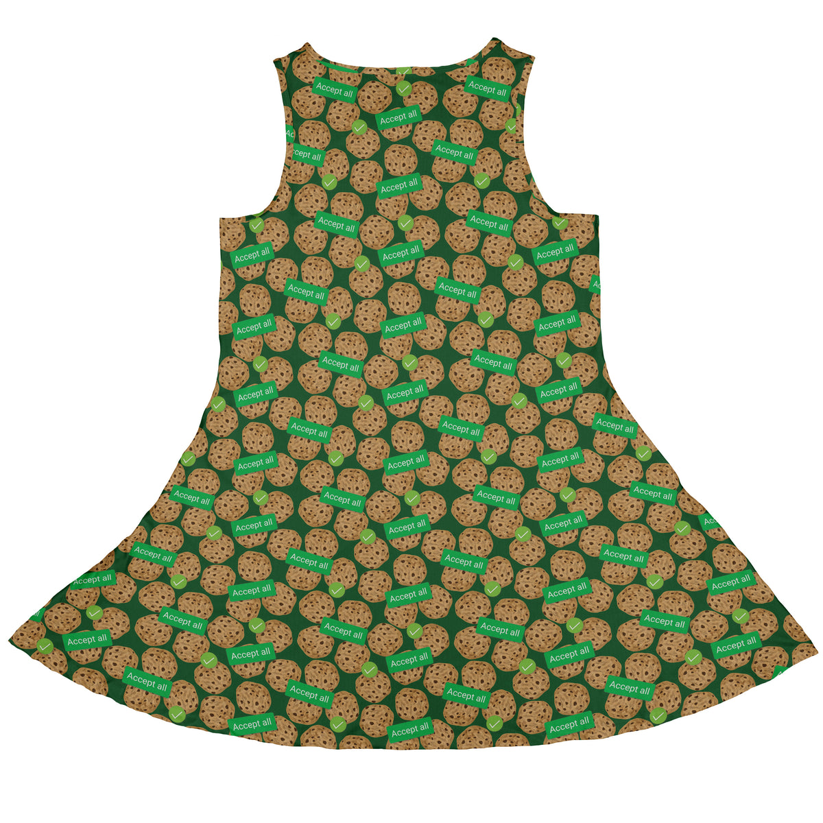 Cookie Policy Green Sleeveless Dress back