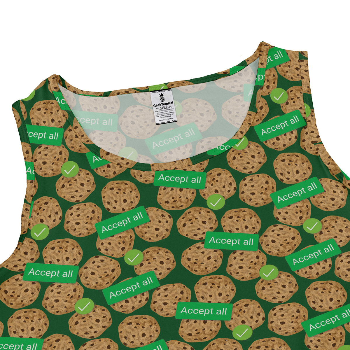 Cookie Policy Green Sleeveless Dress close front