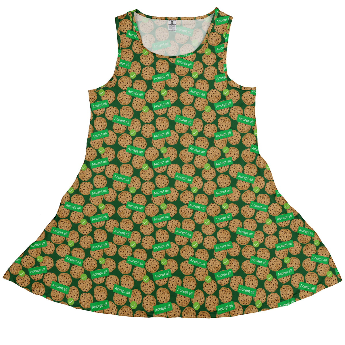 Cookie Policy Green Sleeveless Dress front
