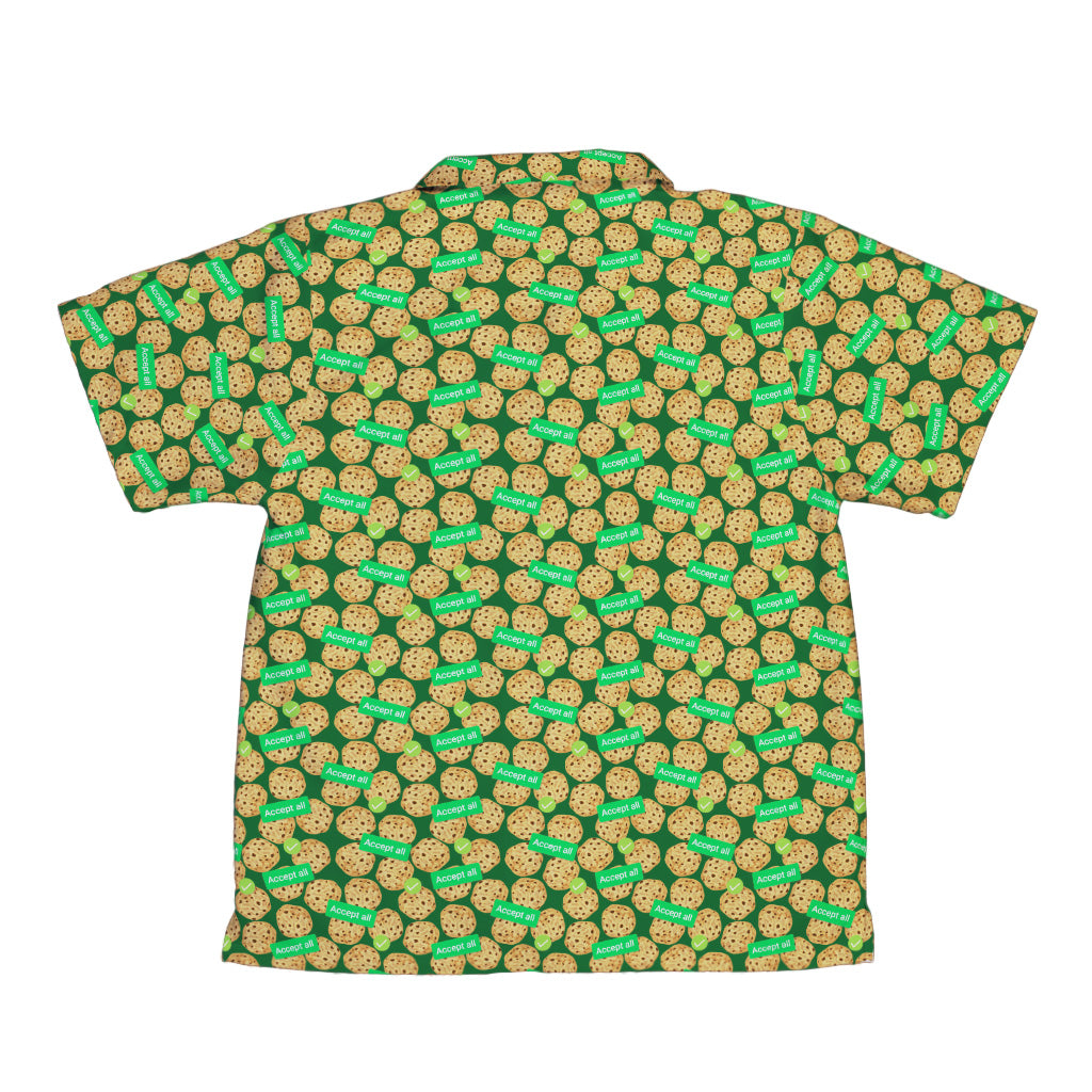 Cookie Policy Green Youth Hawaiian Shirt Back