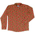 Cookie Policy Red Long Sleeve Button Up Shirt front