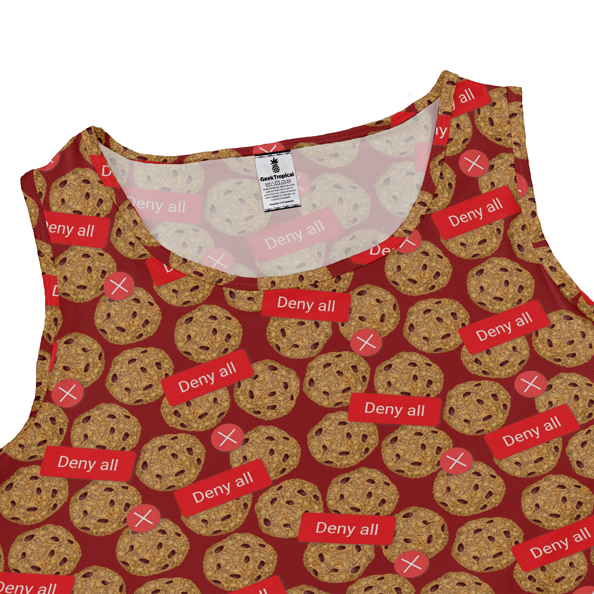 Cookie Policy Red Sleeveless Dress close front