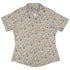 Cool Doodle Animal Parade Curvy Button Up Shirt womens front