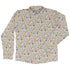 Cool Doodle Animal Parade Long Sleeve Button Up Shirt front