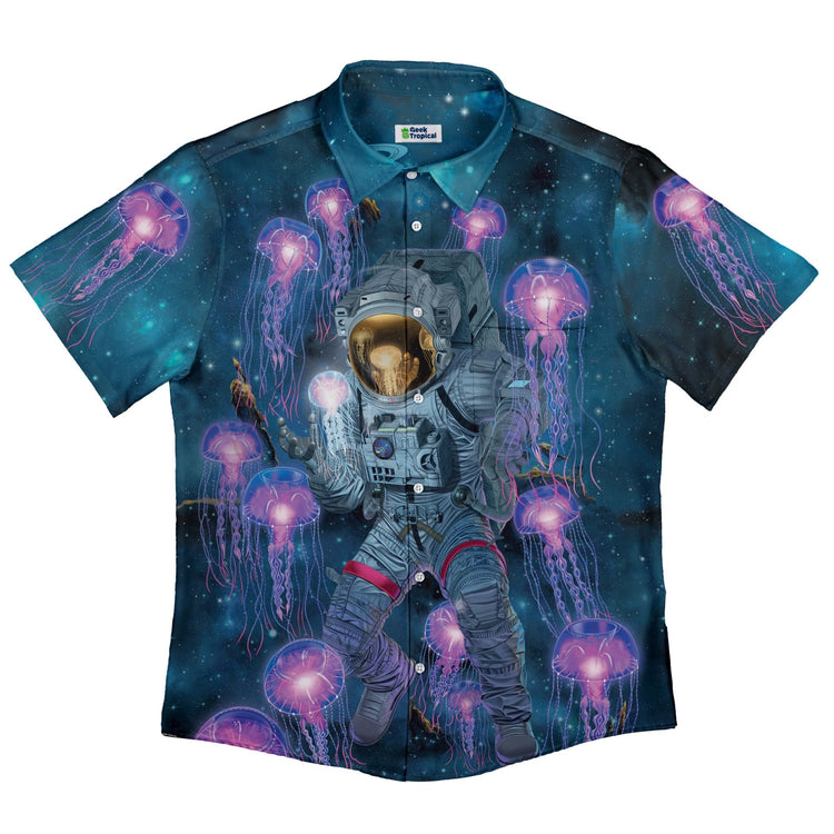 Cosmic Encounters Button Up Shirt Geek Nerd 0925 adult sizing All Adult Button Up Shirts