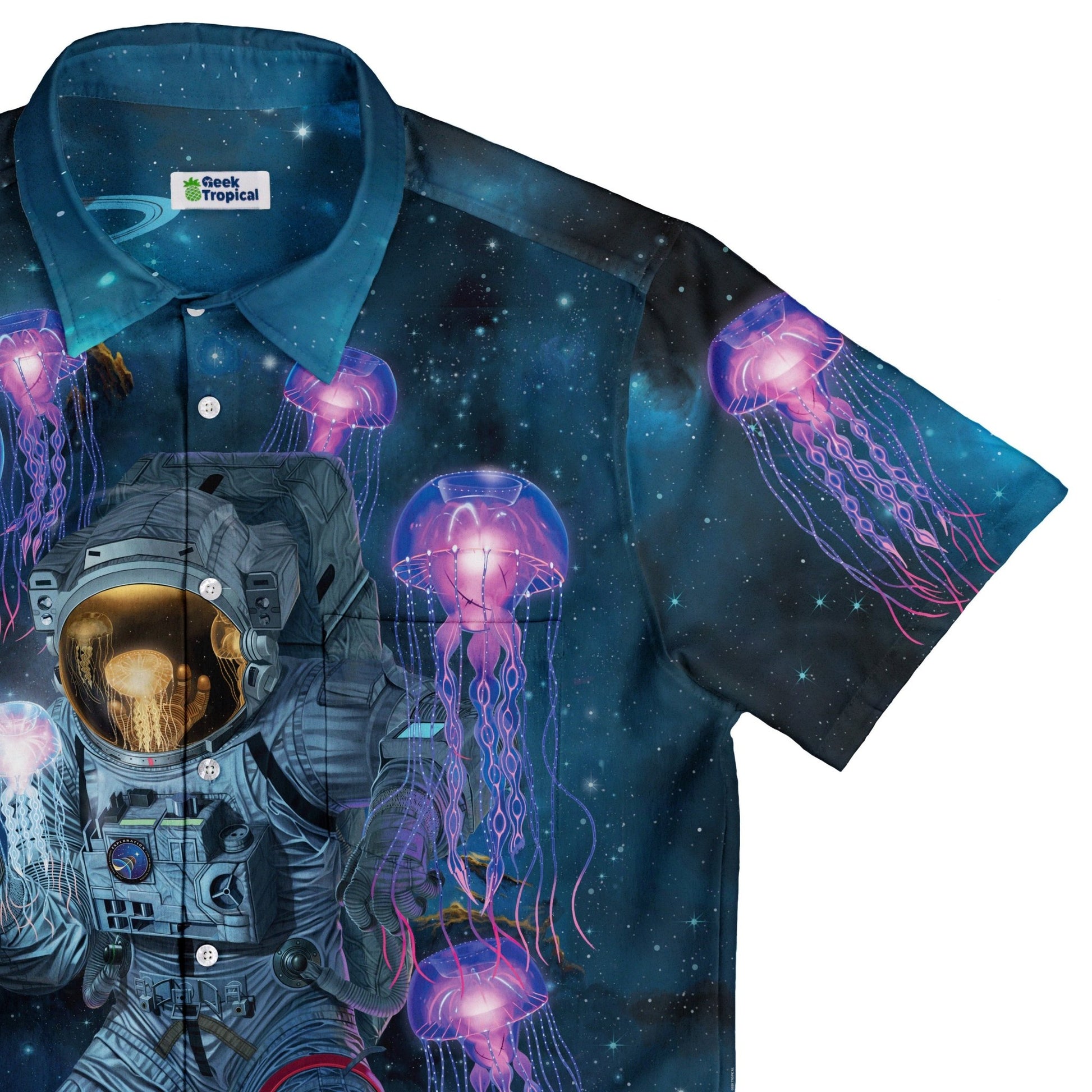 Cosmic Encounters Button Up Shirt Geek Nerd 0925 adult sizing All Adult Button Up Shirts