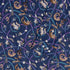 Cosmic Yarn Cats Blue Long Sleeve Button Up Shirt sleeve close