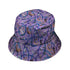 Cosmic Yarn Cats Lilac Bucket Hat Black Stitching