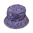 Cosmic Yarn Cats Lilac Bucket Hat Gray Stitching