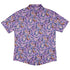 Cosmic Yarn Cats Lilac Button Up Shirt Back