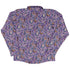 Cosmic Yarn Cats Lilac Long Sleeve Button Up Shirt back