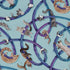 Cosmic Yarn Cats Teal Long Sleeve Button Up Shirt pocket