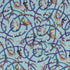 Cosmic Yarn Cats Teal Long Sleeve Button Up Shirt sleeve close