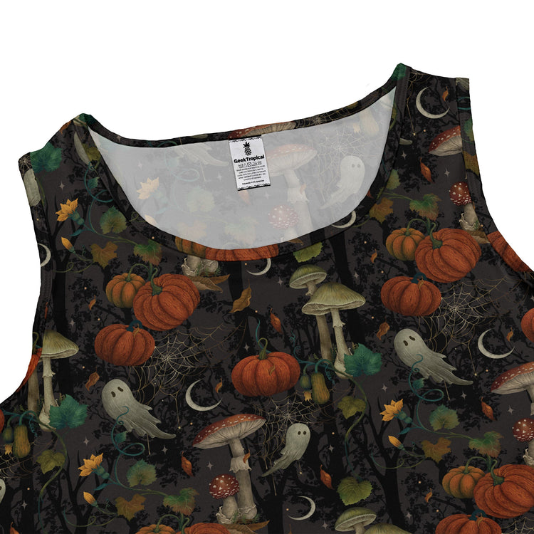 Cottagecore Halloween Mushroom Sleeveless Dress