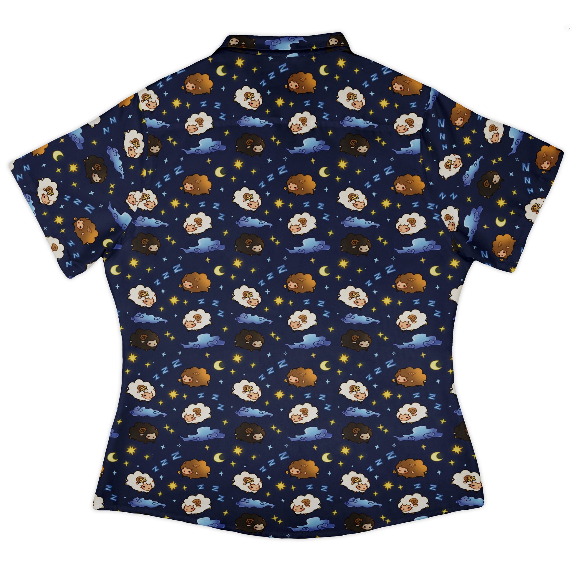 Counting Sheep Curvy Button Up Shirt womens back