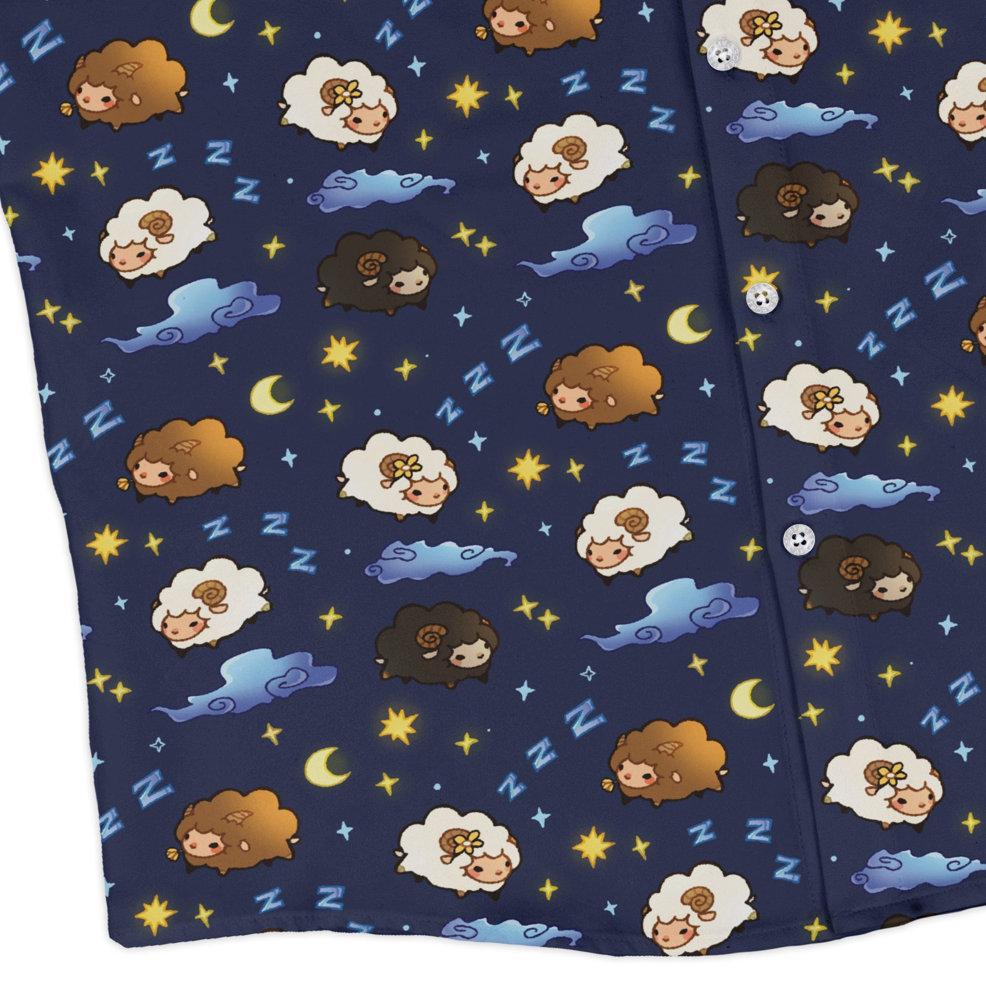 Counting Sheep Long Sleeve Button Up Shirt corner