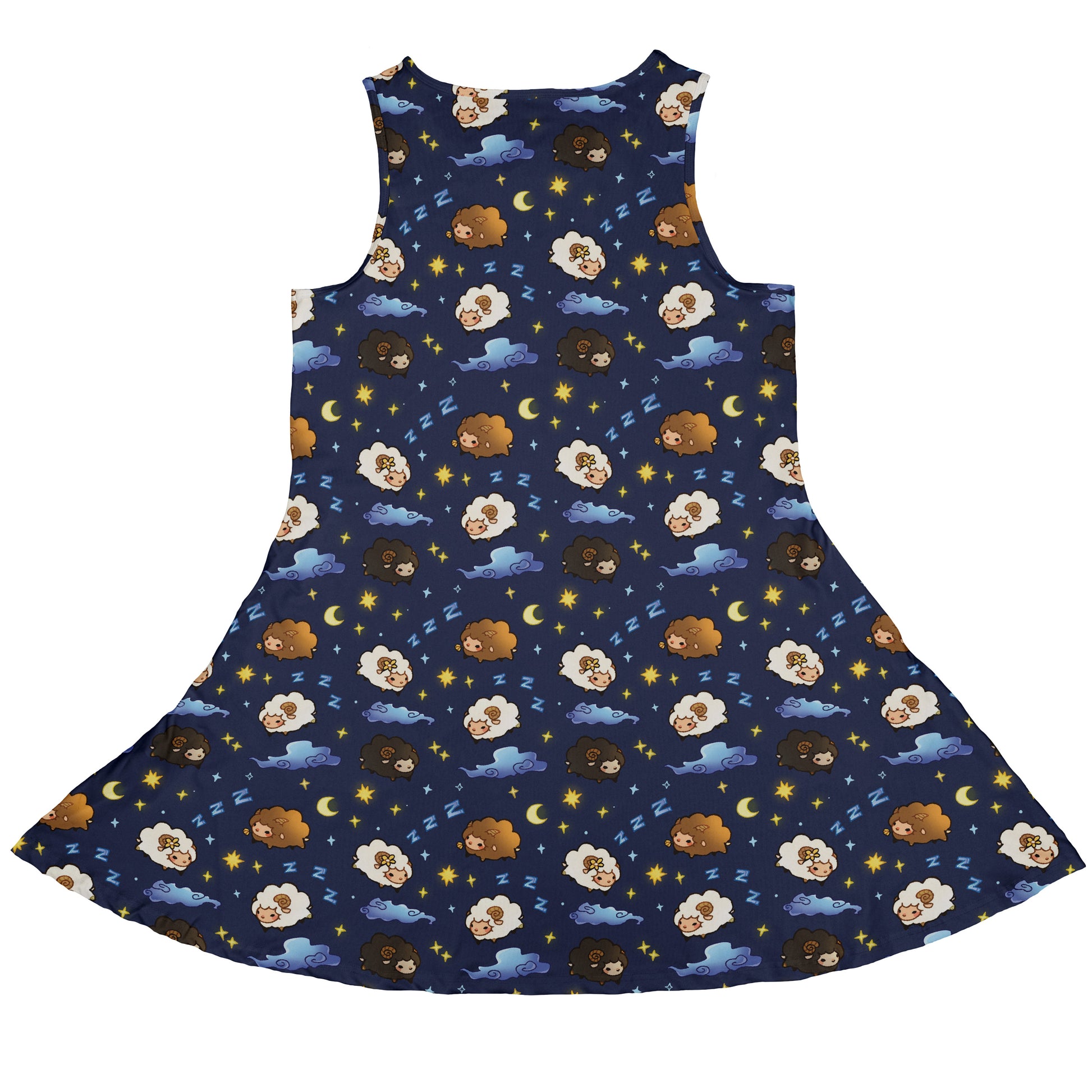 Counting Sheep Sleeveless Dress back