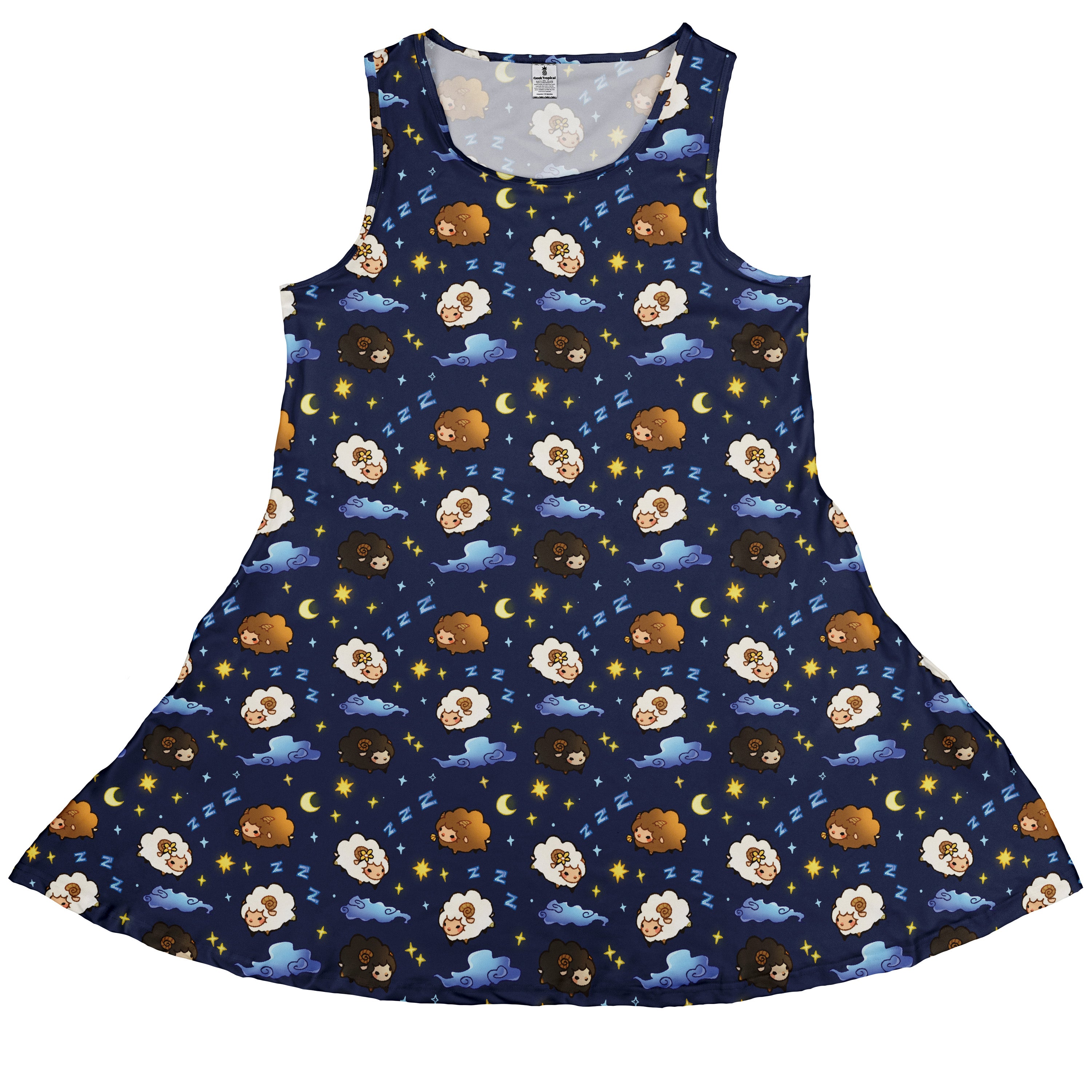 Counting Sheep Sleeveless Dress front