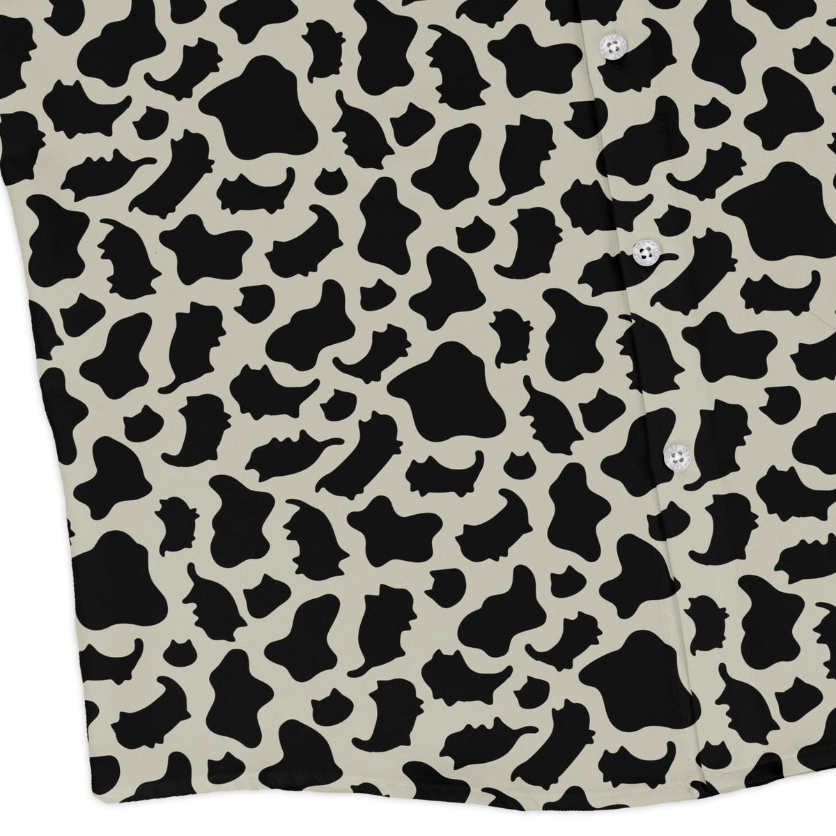 Cow Cat Long Sleeve Button Up Shirt corner