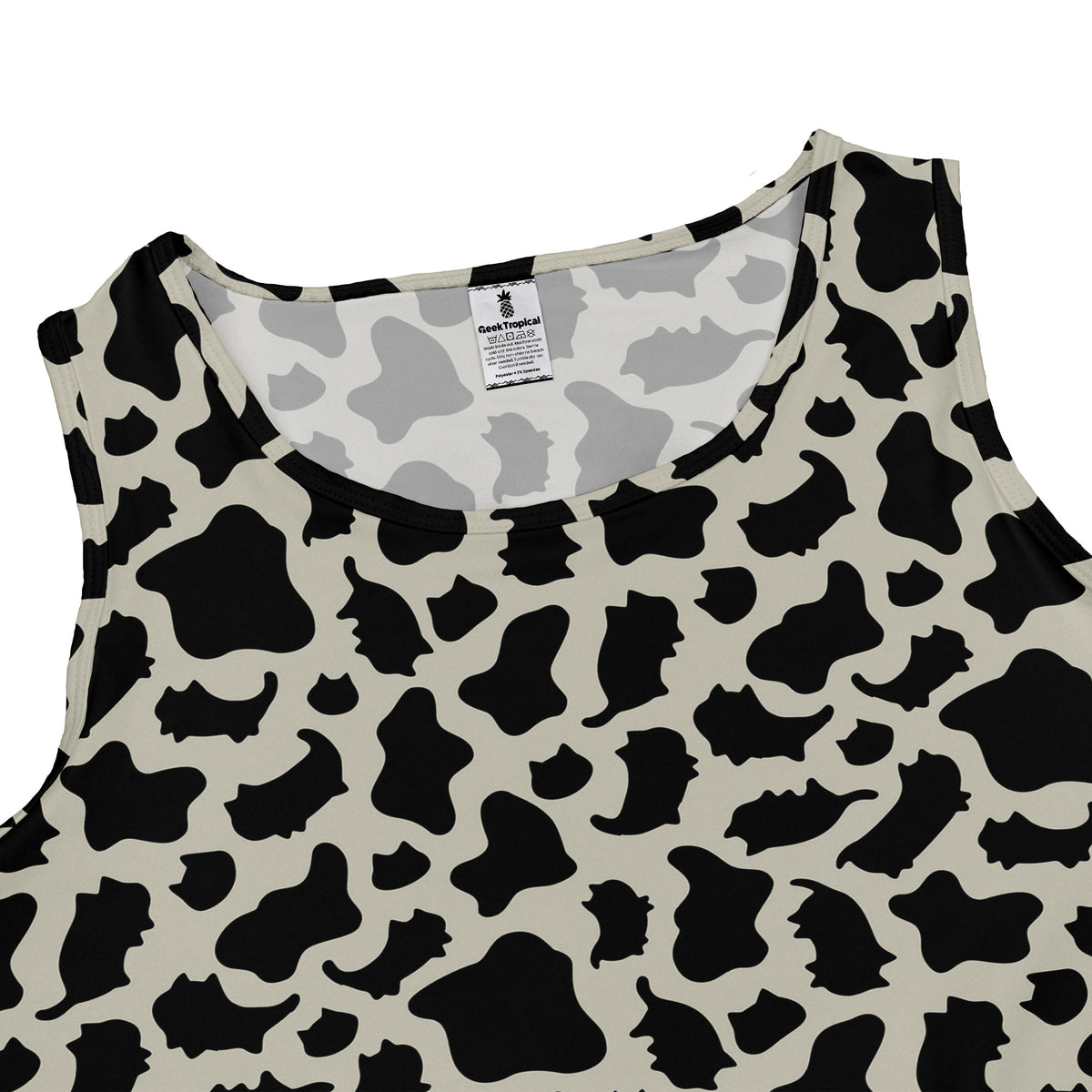 Cow Cat Sleeveless Dress close front
