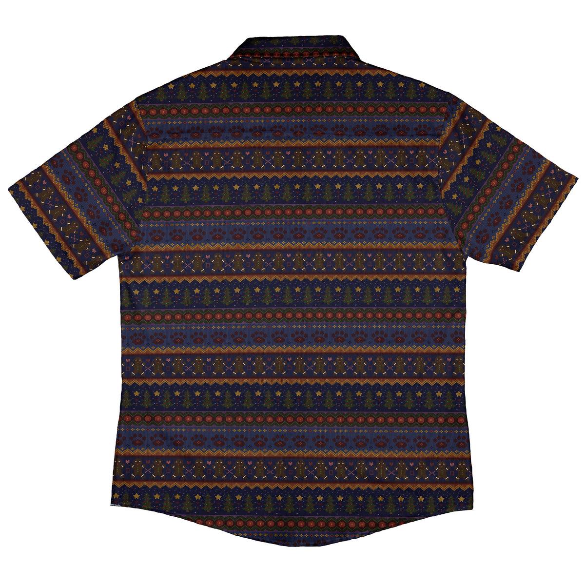 Cozy Holiday Sweater Button Up Shirt Back