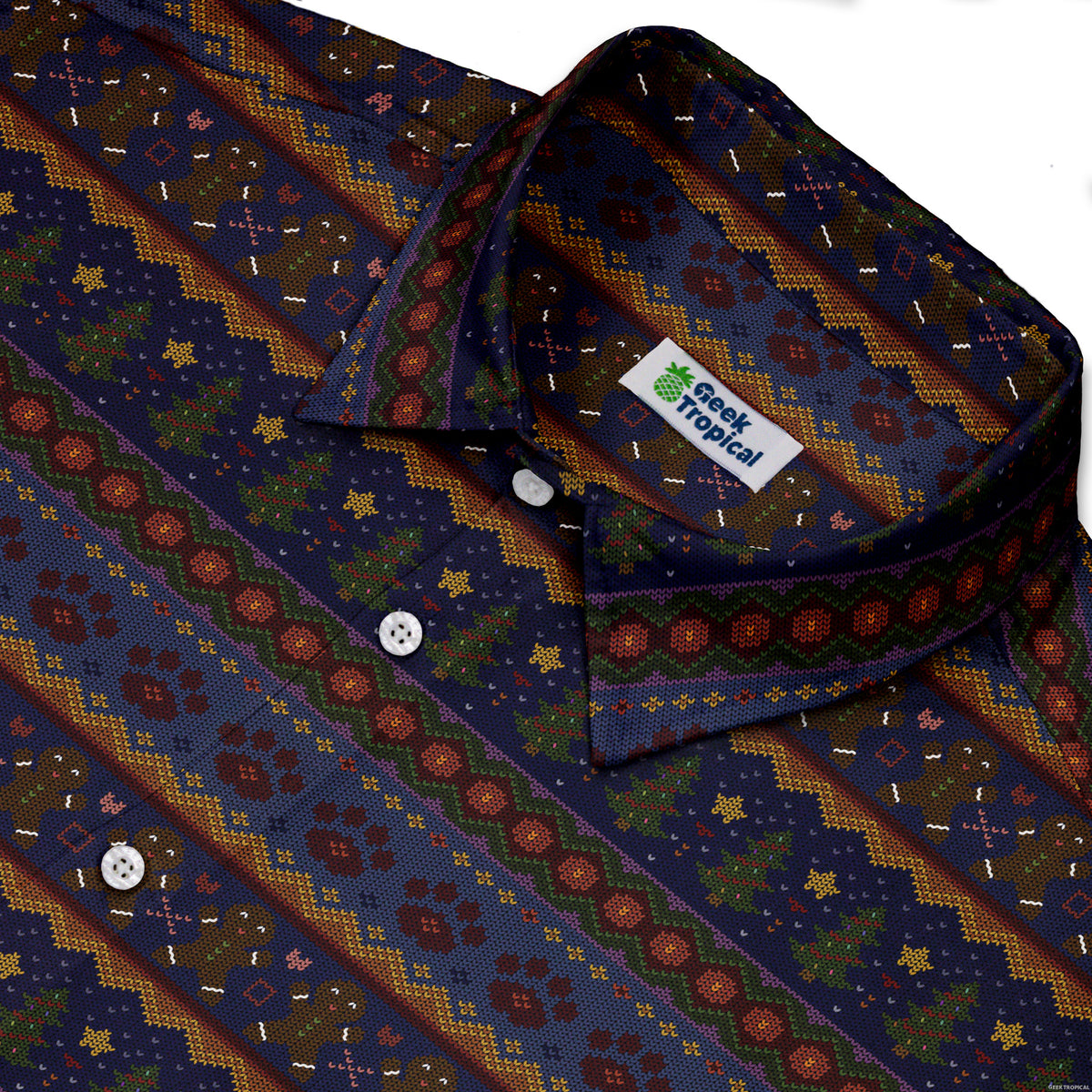 Cozy Holiday Sweater Button Up Shirt Neck