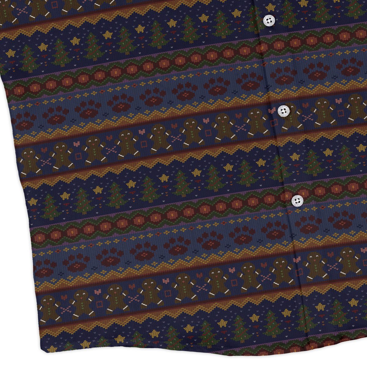 Cozy Holiday Sweater Long Sleeve Button Up Shirt corner