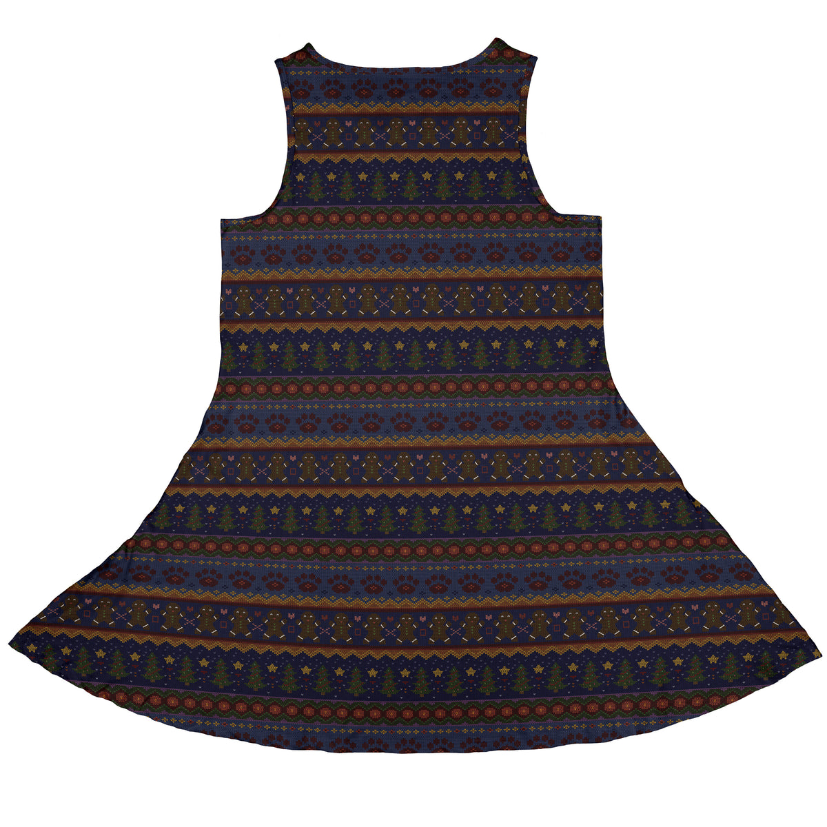 Cozy Holiday Sweater Sleeveless Dress back