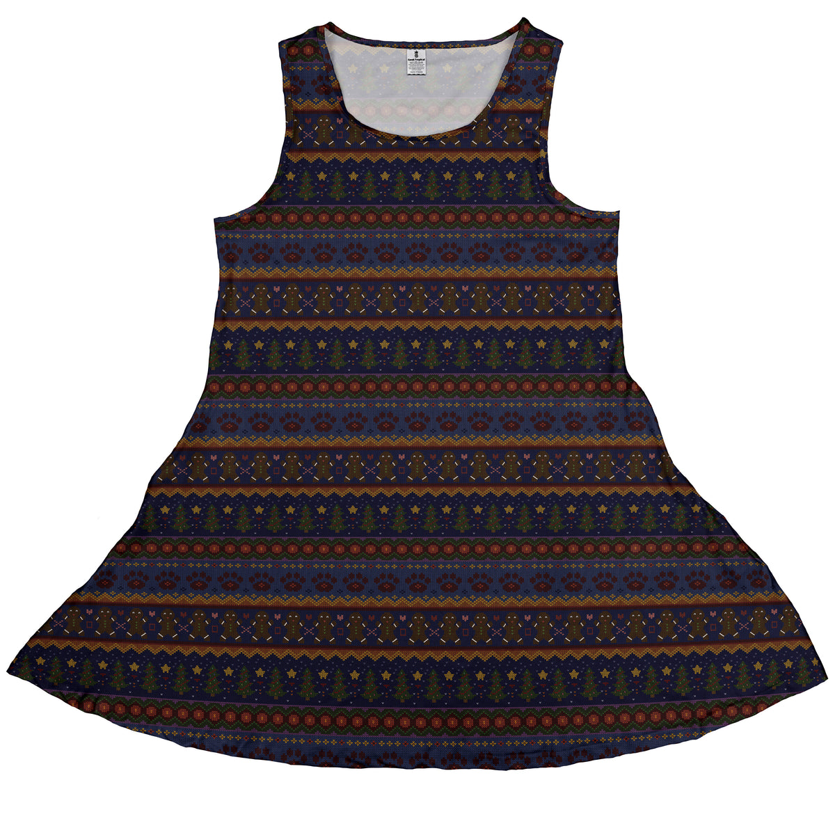 Cozy Holiday Sweater Sleeveless Dress front
