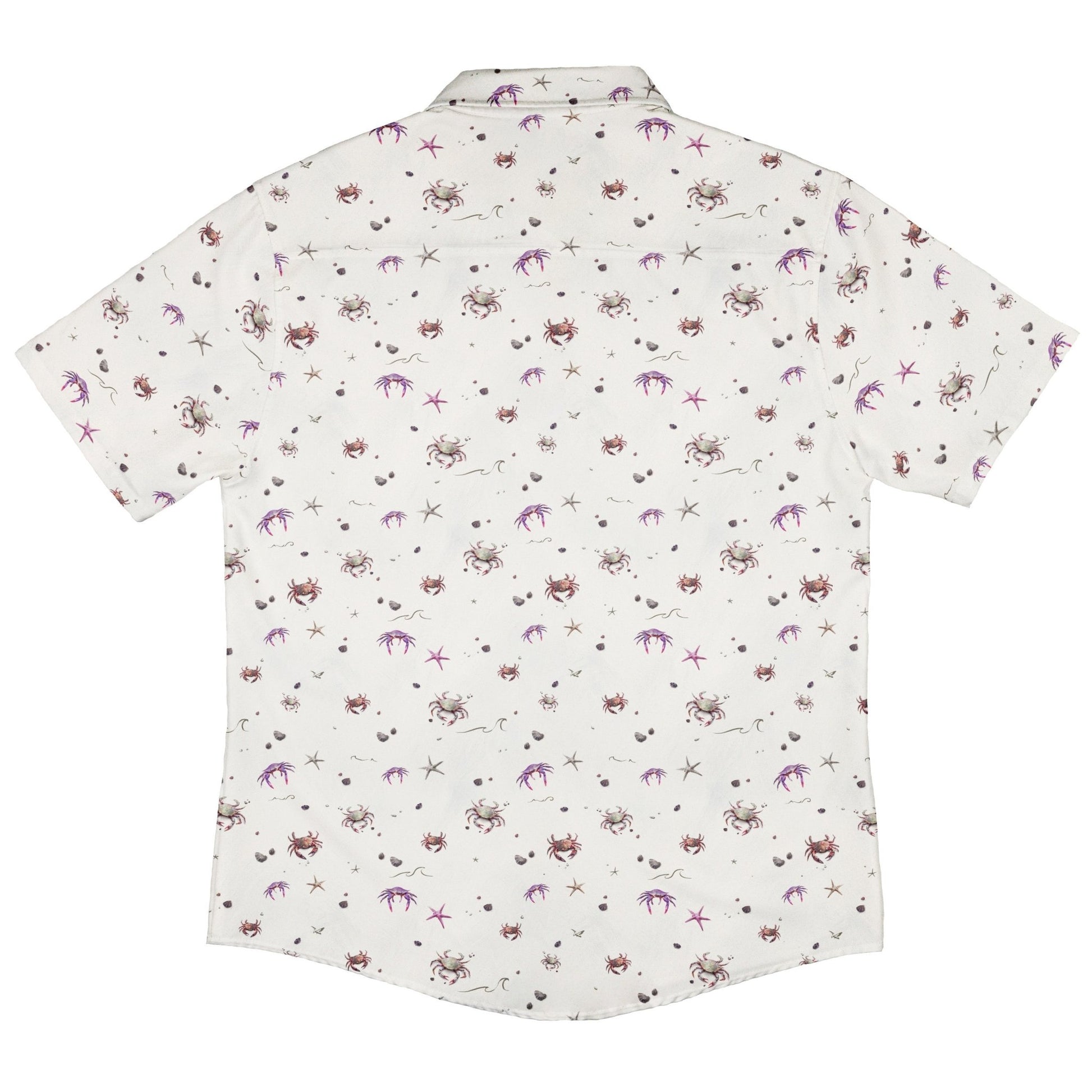 Crab Spread Button Up Shirt Geek Nerd adult sizing Design by Vlad Mel Marine biology