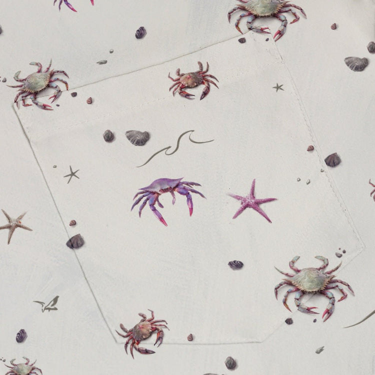 Crab Spread Button Up Shirt Geek Nerd adult sizing Design by Vlad Mel Marine biology