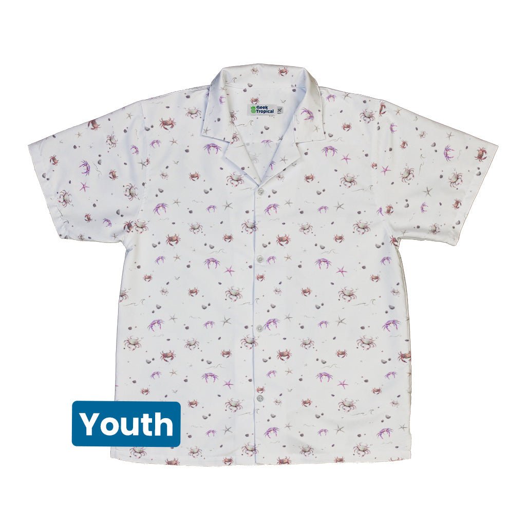 Crab Spread Youth Hawaiian Shirt Geek Nerd Design by Vlad Mel Marine biology q4