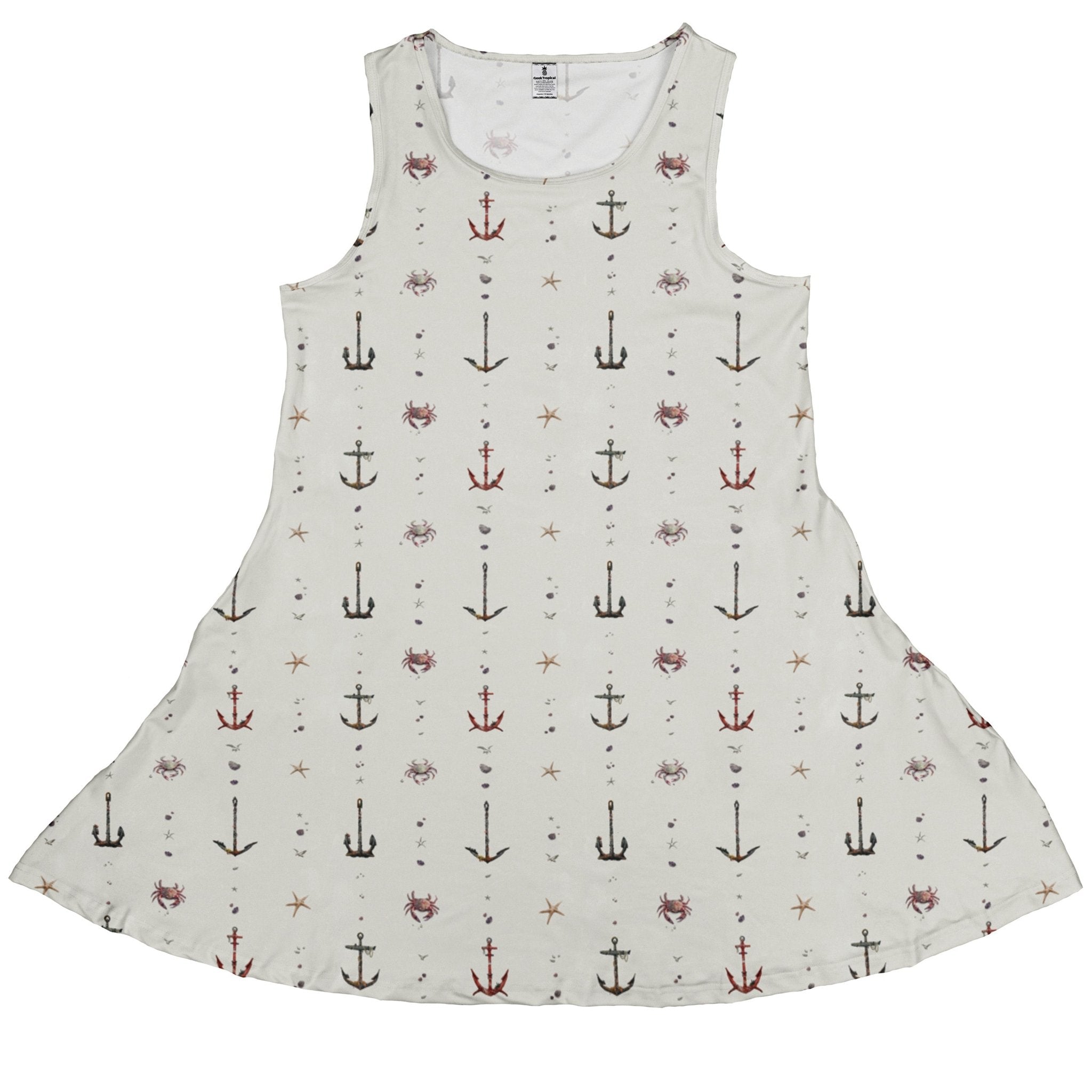 Crabby Anchors Dress Geek Nerd Design by Vlad Mel lx - C Marine biology