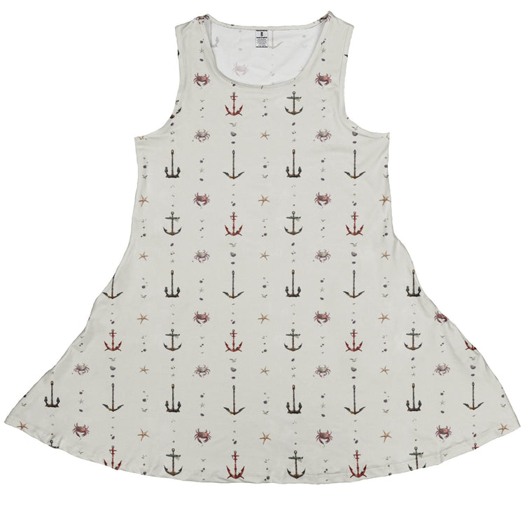 Crabby Anchors Dress Geek Nerd Design by Vlad Mel lx - C Marine biology