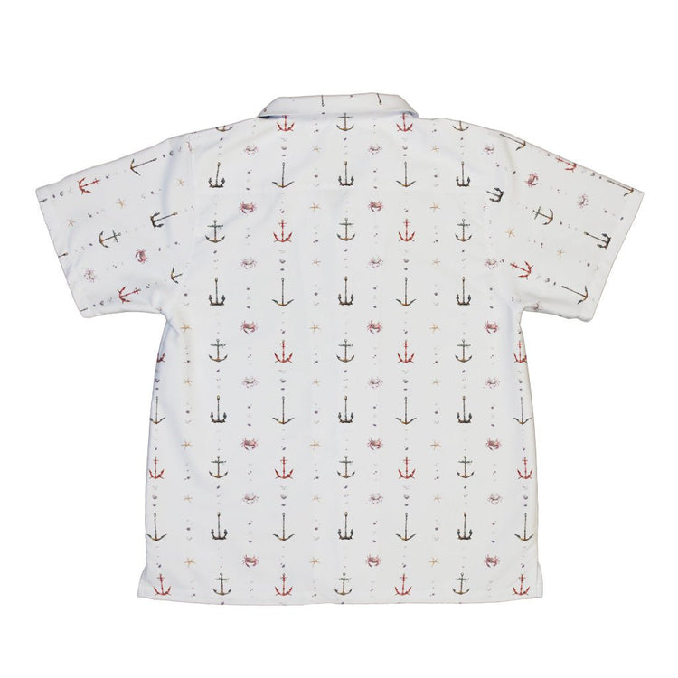 Crabby Anchors Youth Hawaiian Shirt Geek Nerd Design by Vlad Mel Marine biology q4