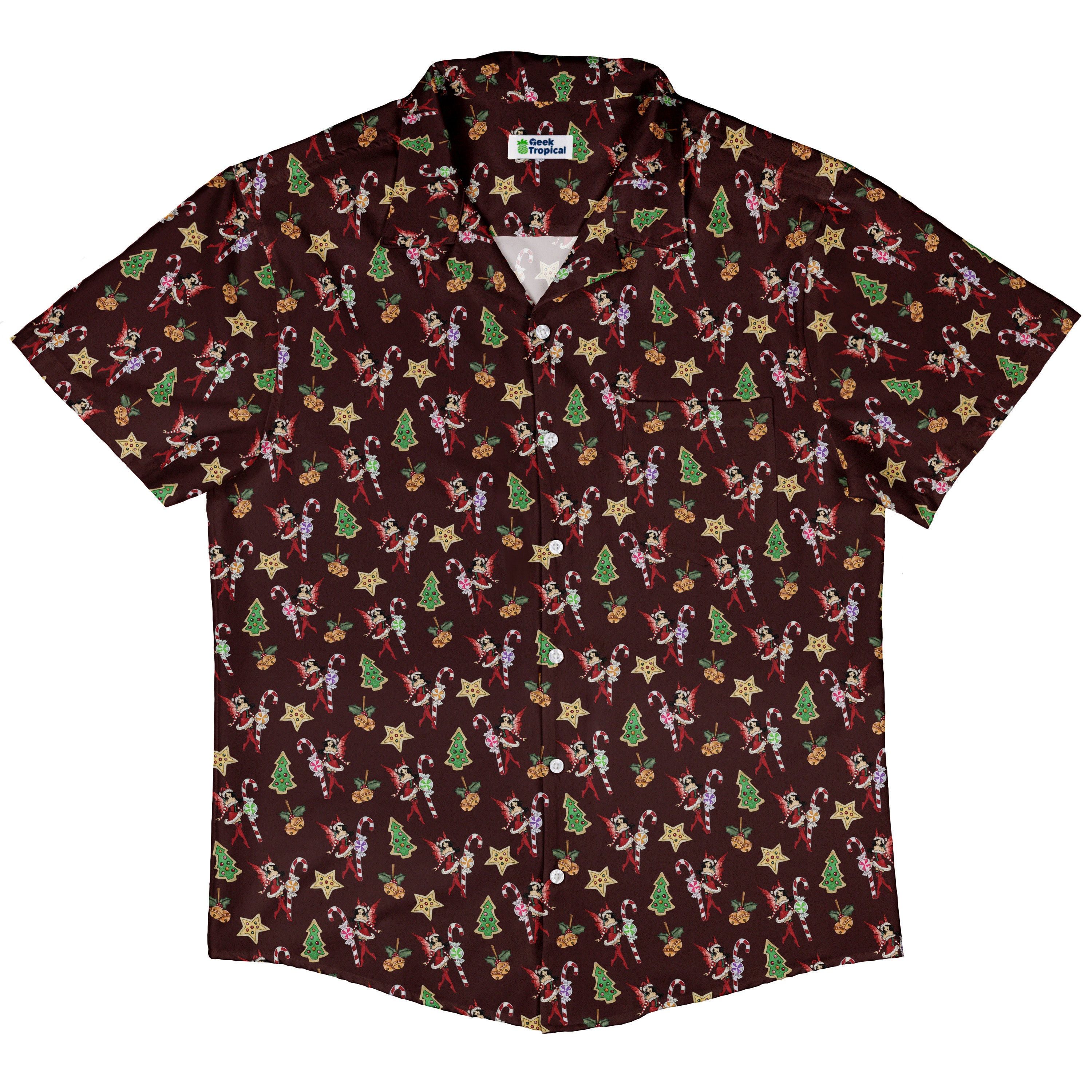 Crimson Faerie Button Up Shirt Hawaiian Front